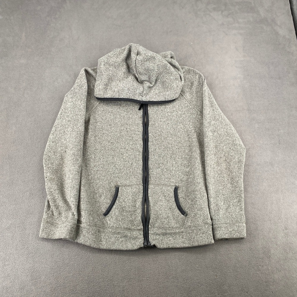 American Eagle Outfitters Mens Gray Sherpa Lined Full Zip Hoodie Sweater Large
